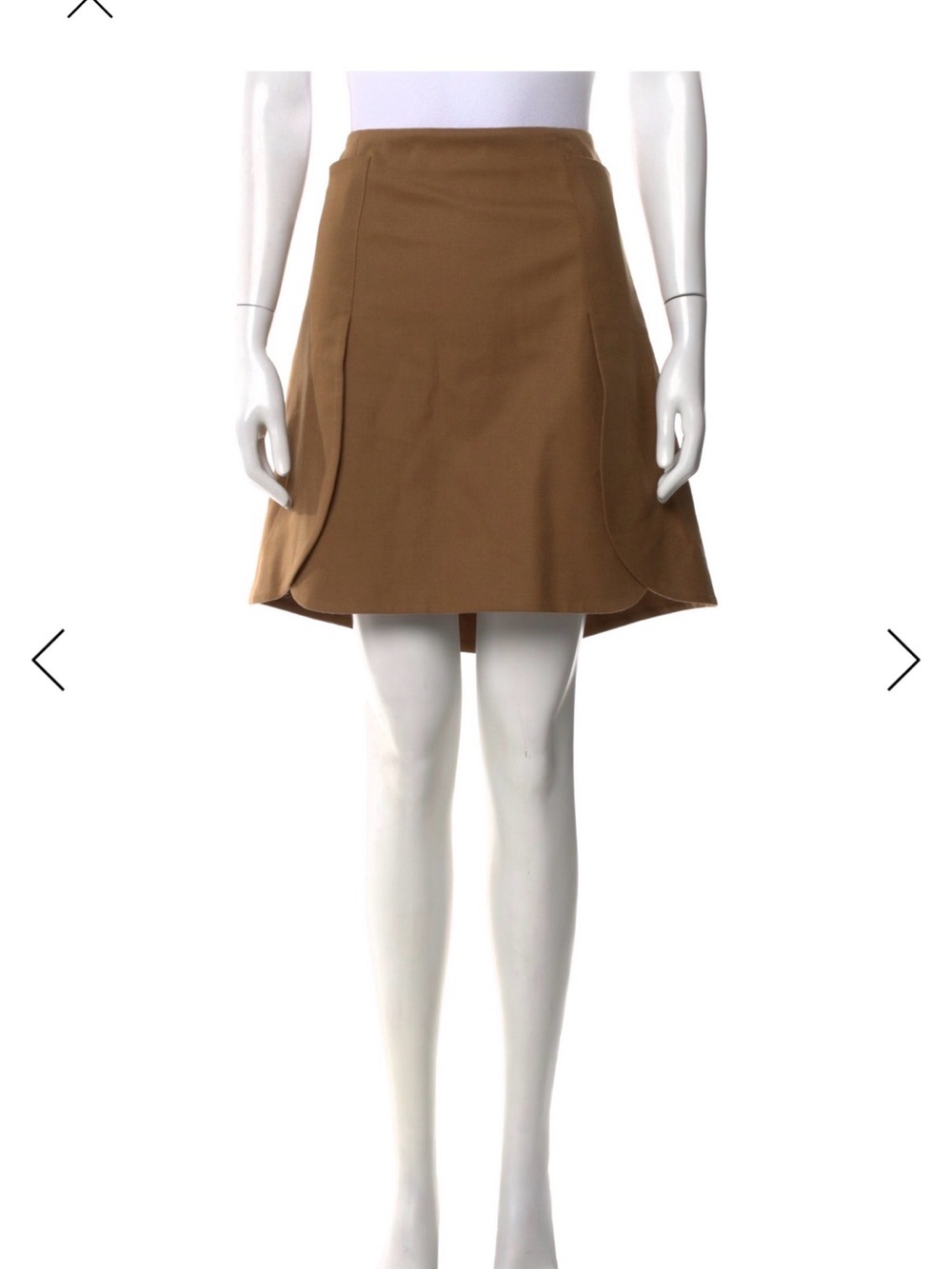 Tory Burch Camel A-Line Mini Skirt